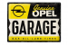 Blechschild "Opel Garage" - 40 x 30cm